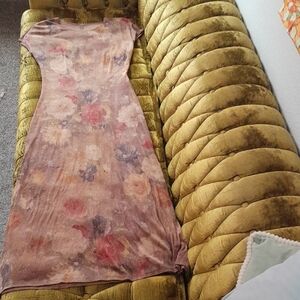 Jeffrey & Dara Bodycon Thick Shimmer Gold Evening Gown